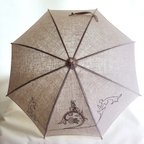 作品イギリス刺繍の中世のうさぎさんの日傘　