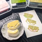 作品消しゴム はんこ　かしわもち セット　eraser stamps Kashiwa-mochi set