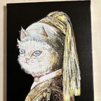 作品ウオールデコアート青いターバンの猫