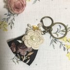 作品インド刺繍リボン　オシャレなキーホルダー⭐︎バッグチャーム