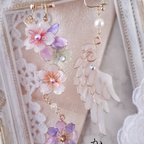 作品約束の花束と翼のイヤリング（earrings of wings and blossom〜Little promise〜）