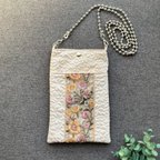 作品インド刺繍リボン　スマホショルダーNo.63