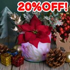 作品SALE☆20%OFF☆クリスマス☆ポインセチアの花ランタン☆ルームライト