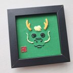 作品"タツ福 "刺繍フレーム　干支飾り　正月飾り　辰置物