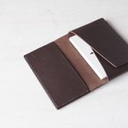 作品【受注生産】Italian leather Business Card Case／choco