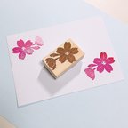 作品桜の花2　消しゴムはんこ