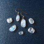 作品-Jewelry Ice- レインボームーンストーンピアス（14kgf）/イヤリング変更可