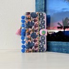 作品《受注製作》Pink×Blue Flower iPhoneケース/スマホケース❁♡ほぼ 全機種対応　iPhone14 Pro