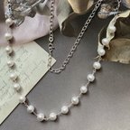 作品✨silver925✨淡水真珠のロングネックレス フォーマル