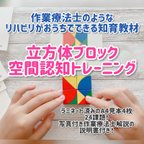 作品作業療法士の指先トレーニング　立方体ブロックパズル　知育玩具