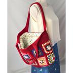 作品Peony tote (red)