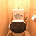 作品【メディア多数掲載】　賃貸OK【黒】「KEEP CLEAN」のウォールステッカー・ウォールデコ・ウォールシール