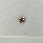 作品ピンクダイヤモンド0.133ct【鑑定書付】プリンセスカット　Fancy Vivid Pink（最高級の品質）