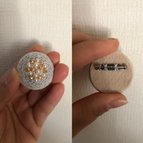 作品ビーズ刺繍ブローチ