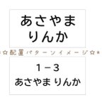 作品★【5×10cm3枚分】縫い付けタイプ・ゼッケン・ホワイト