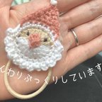 作品サンタクロースのヘアゴム❁ハンドメイド❁くすみピンク