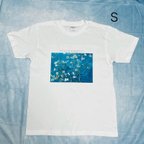 作品ゴッホ　花咲くアーモンドの木の枝　綿5.6オンスTシャツ Sサイズ白　SML有り