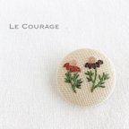 作品【mini】小さなお花の刺繍ブローチ①