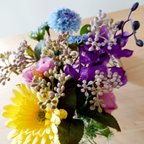 作品送料無料　フラワーブーケ　フラワーアレンジメント　造花　花束　インテリア雑貨