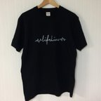 作品Mサイズ新品 シルクスクリーン 手刷りLifeLine Tシャツ  黒