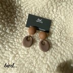 作品【アレルギー対応可】matte brown pierce/earring