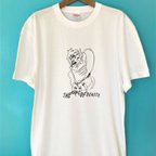 作品2枚以上ご購入で30%OFF！【コットン　オリジナル　プリント　Tシャツ ＜LION（百獣の王　ライオン）＞】