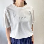 作品オーガニックコットンTシャツ　keep it simple　オフホワイト　白T　レディース　コットン100