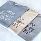 作品8GMチェックロゴ ルーズ Tシャツ / ライトブルー