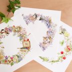 作品Natural Wreath 3点セット（アートフレーム無し）