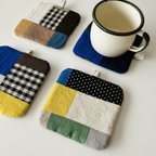 作品UPCYCLE ふかふかコースター【 M 】パッチワーク