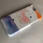 作品【カラフルくじらと泳ぐ♪】手帳型スマホケース　*受注生産*