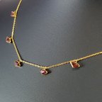 作品rhodolite garnet necklace