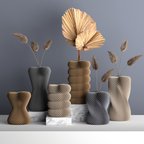 作品モダンデザインのアートフラワーベース, アートオブジェ, オリジナルプレゼント | Narrow Vase / Torus Vase / Squeeze Vase