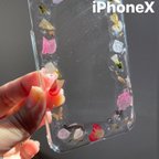 作品iPhoneXフラワーケース