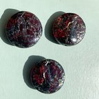 作品【1コずつ販売】JIRI＊IVANA#czech beads#チェコビーズ　peacock 18㍉　garnet /picasso