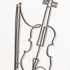 作品バイオリンのワイヤーアート