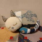 作品ミナペルホネン・ハンドメイド☆うとうと居眠りねこちゃん・odyssey