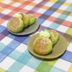 作品小さな抹茶のパンケーキ