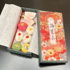 作品祝い菓子 ちりめん細工 古布 縮緬 ミニチュアの和菓子 ミニチュア 和小物