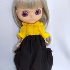 作品ブライスちゃん　ギャザー袖(半袖・長袖）　ピンタック　ブラウス+パンツ　服　型紙セット　