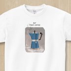 作品コーヒーポットの肖像B【7.4oz 厚手生地 ホワイト Tシャツ メンズ レディース 】