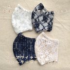 作品＊ハンドメイド＊ さらし  立体マスク 大人用 レース 4枚セット 福袋 一点限り ダブルガーゼ チェック