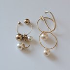 作品earcuff / 盛れる！パールを楽しむイヤーカフセット_gold