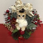 作品茶トラ猫さんのクリスマスリース