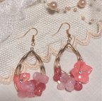 作品紫陽花のしずくピアス