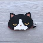 作品【特集掲載】猫型ぺたんこ財布＠ハチワレ黒猫