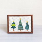 作品北欧風 刺繍のクリスマスツリー