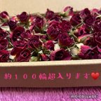 作品★大特価！大容量！★ミニバラB品セット★ドライフラワー花材★ミニ薔薇を小型ダンボールにたっぷり詰めて❤︎‥100輪以上入ります★ハンドメイド素材★レジン作品などに★ボタニカルアロマキャンドルにも♡