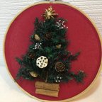 作品刺繍枠アレンジ クリスマスツリー 