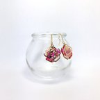 作品[再値下げ]ステンドグラス風♪薔薇ピアス